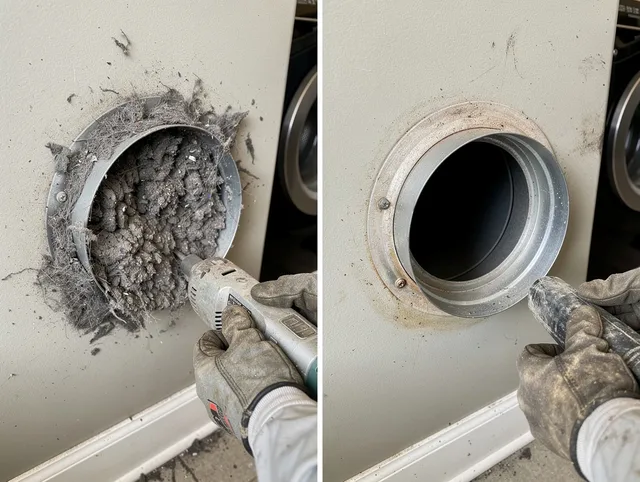 Professional clogged vent cleaning by Wayland Dryer Vent Cleaning in Wayland