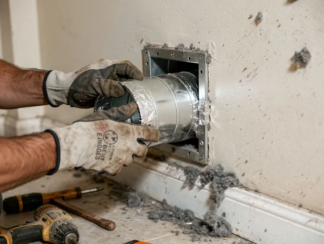 Professional dryer vent repair and installation by Wayland Dryer Vent Cleaning in Wayland